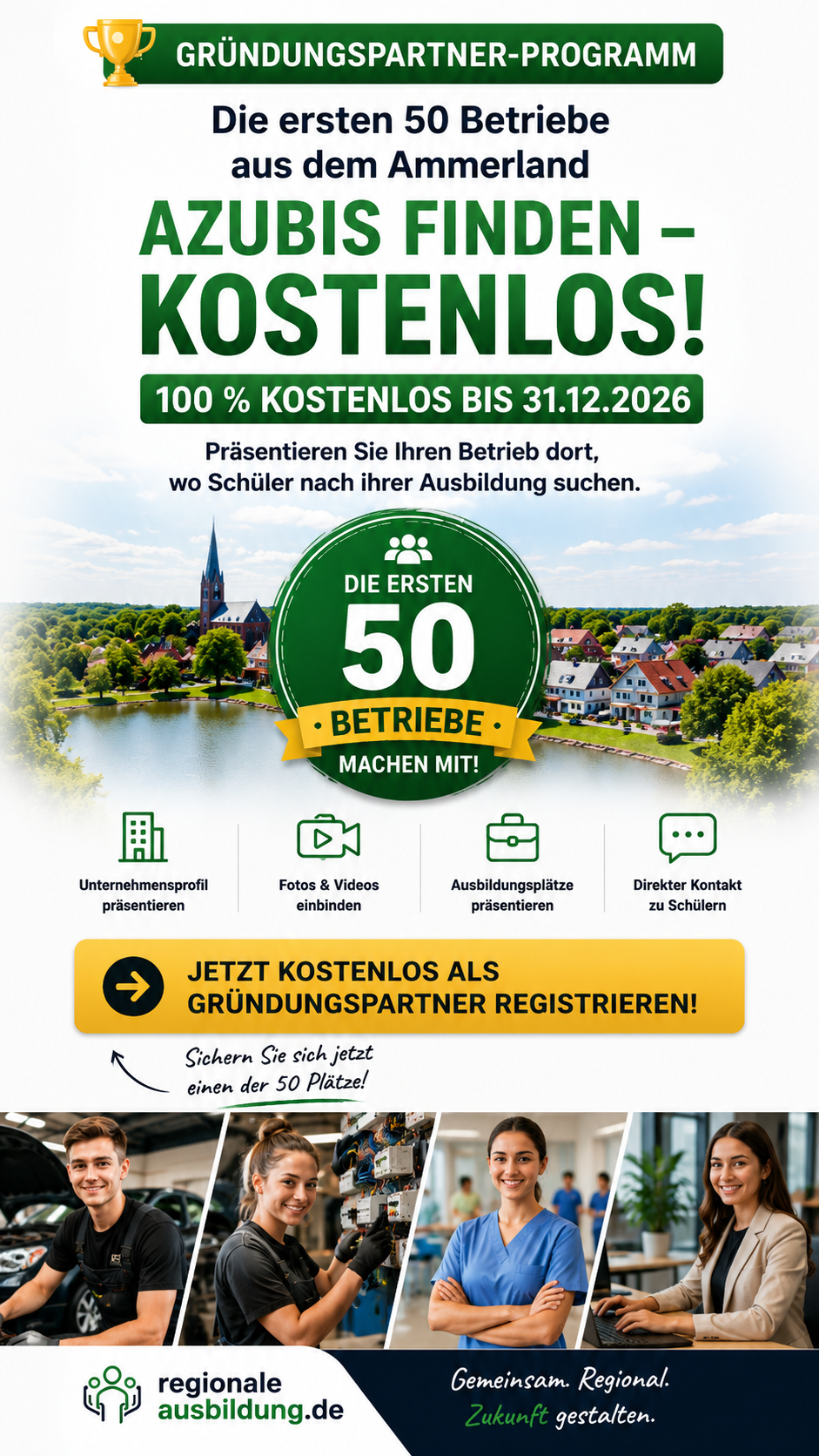 Gründungspartner-Programm: Die ersten 50 Betriebe aus dem Ammerland finden Azubis kostenlos